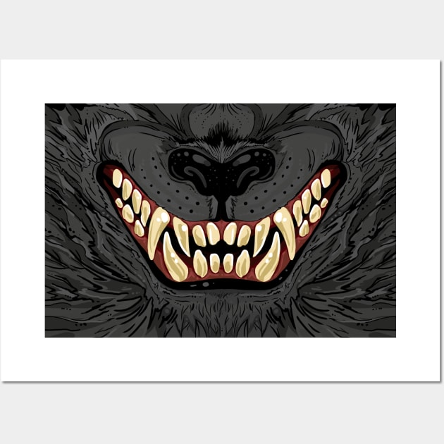 WereWolf Snarl Graphic Wall Art by NonDecafArt